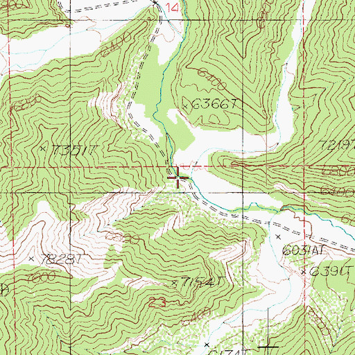 Topographic Map of Billy Slope Canyon, UT