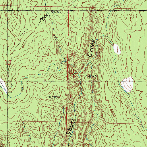 Topographic Map of Birch Creek, UT