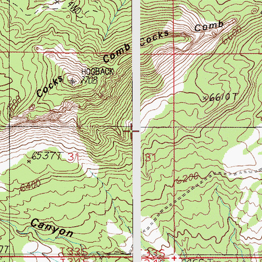 Topographic Map of Black Mesa, UT