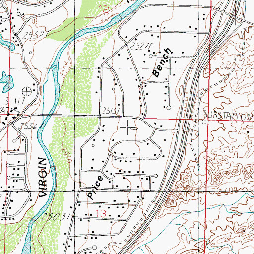Topographic Map of Bloomington Elementary School, UT
