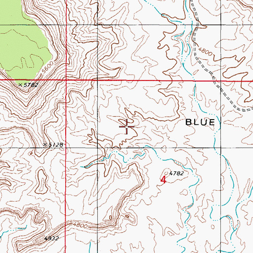 Topographic Map of Blue Cove, UT