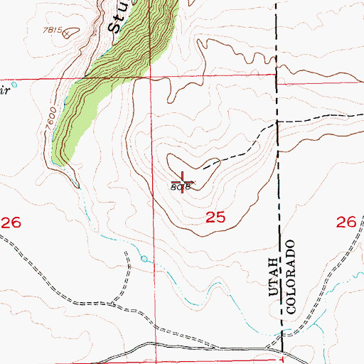 Topographic Map of Blue Mountain Indian Writings, UT
