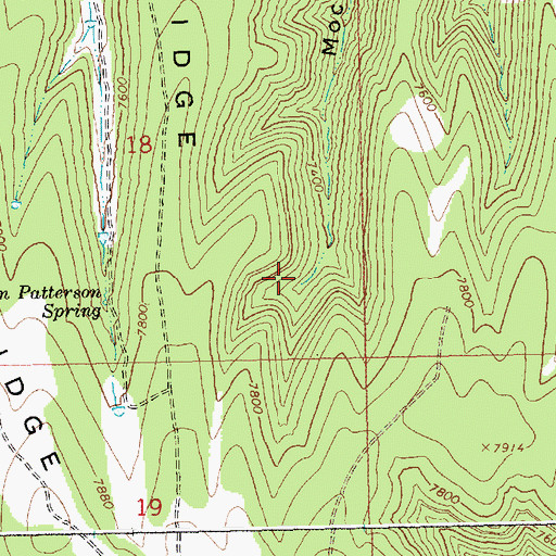 Topographic Map of Book Cliffs Natural Area, UT
