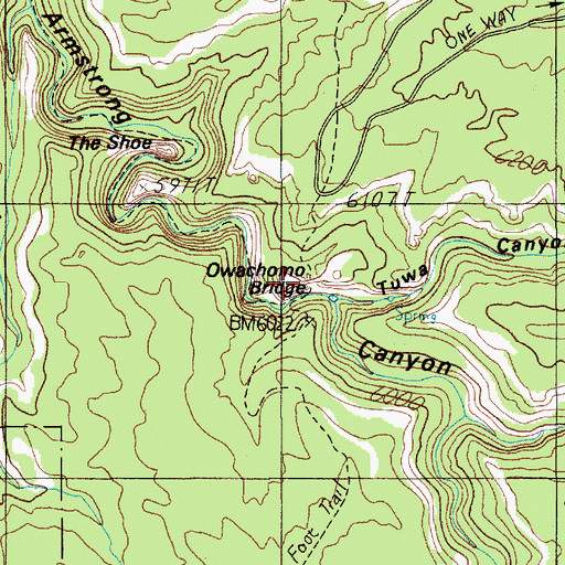 Topographic Map of Bridge View, UT