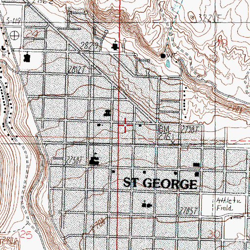 Topographic Map of Brigham Young Winter Home, UT