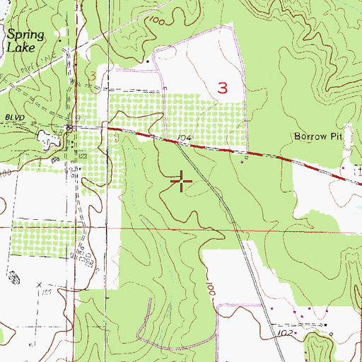 Topographic Map of McGowin Church, AL