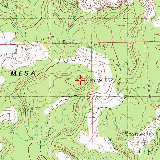 Topographic Map of Buckhorn Mesa, UT