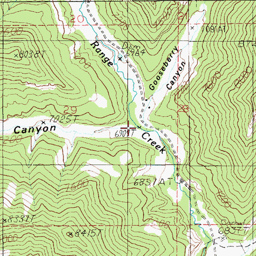 Topographic Map of Buckskin Canyon, UT