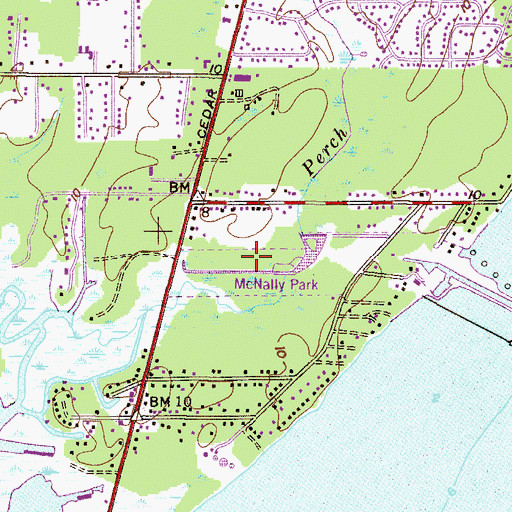 Topographic Map of McNally Park, AL