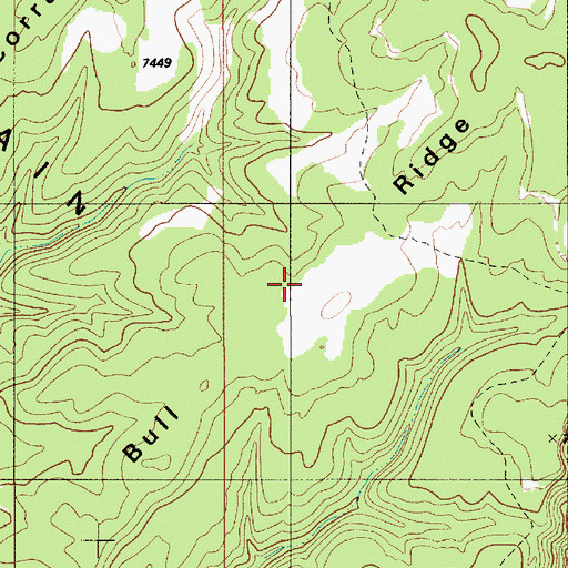 Topographic Map of Bull Ridge, UT