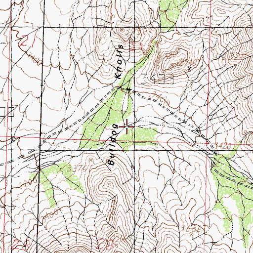 Topographic Map of Bulldog Canyon, UT