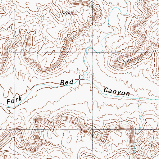 Topographic Map of Bullseye Canyon, UT