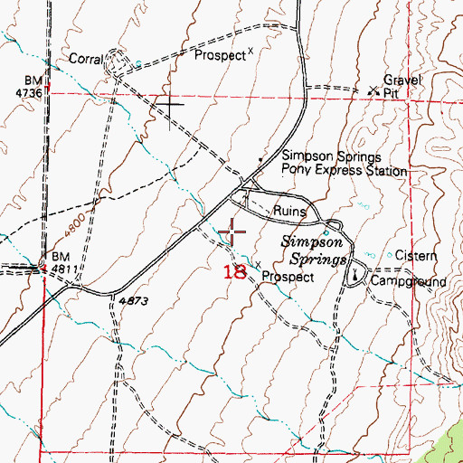 Topographic Map of Bureau of Land Management Campground, UT