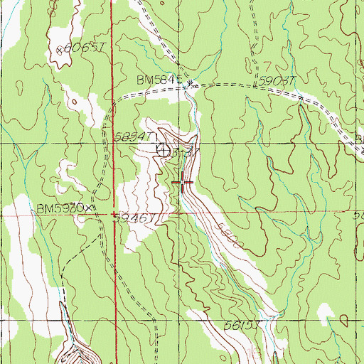 Topographic Map of Butler Wash Ruins, UT