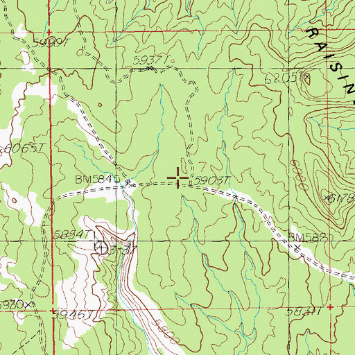 Topographic Map of Butler Wash Viewpoint, UT