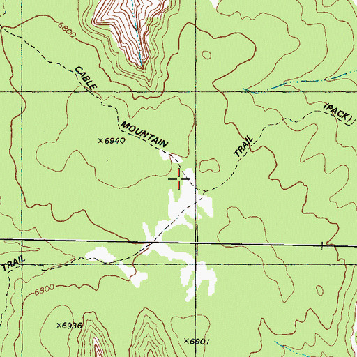 Topographic Map of Cable Mountain Trail, UT