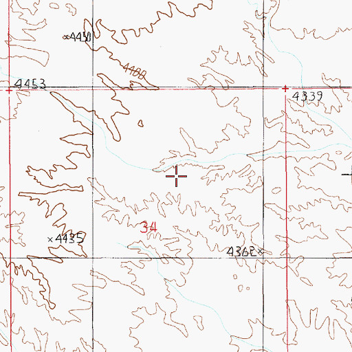 Topographic Map of Calf Mesa, UT