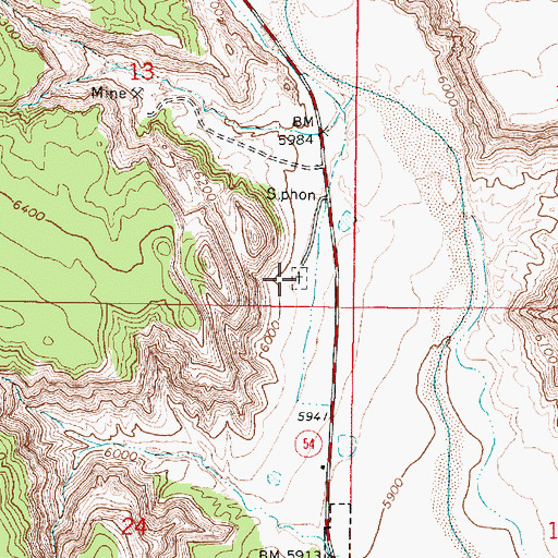 Topographic Map of Cannonville Cemetery, UT
