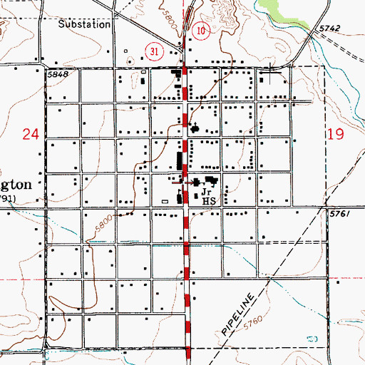 Topographic Map of Canyon View Junior High School, UT