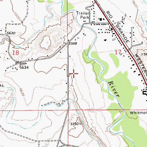 Topographic Map of Castleview Hospital, UT