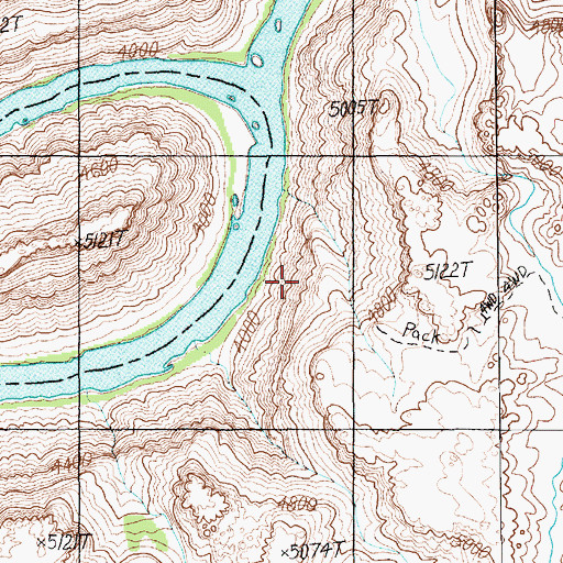 Topographic Map of Cave Cliff, UT