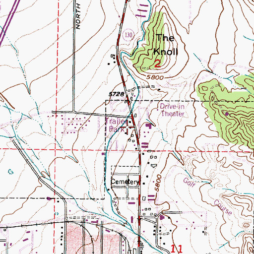 Topographic Map of Cedar City KOA, UT