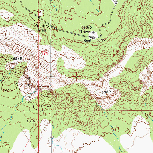 Topographic Map of Cedar Mountain Recreation Area, UT