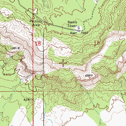 Topographic Map of Cedar Mountain Campground, UT
