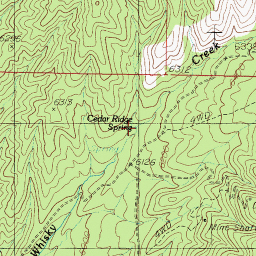 Topographic Map of Cedar Ridge Spring, UT