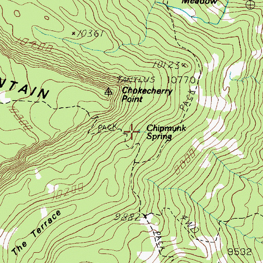 Topographic Map of Chipmunk Spring, UT