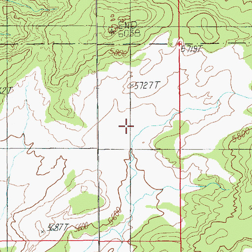 Topographic Map of Chocolate Drops, UT