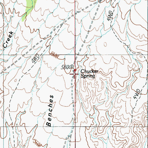 Topographic Map of Chucker Spring, UT