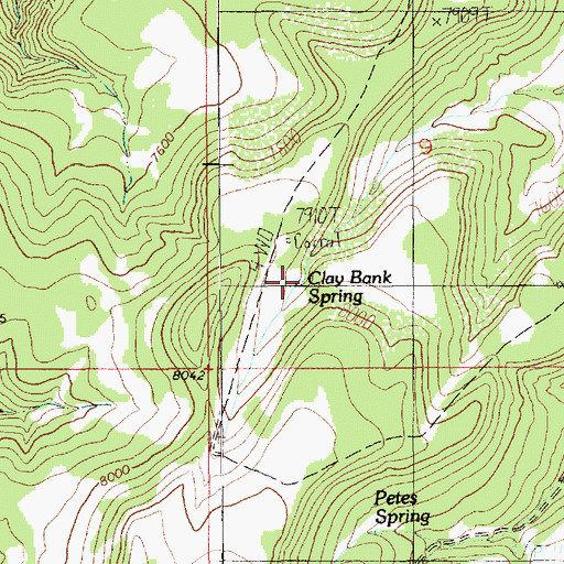 Topographic Map of Clay Bank Spring, UT