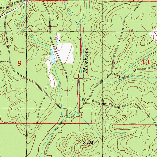 Topographic Map of Mickers Creek, AL