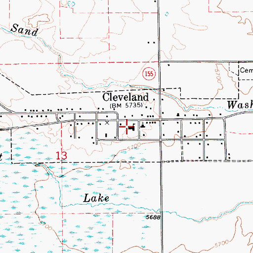 Topographic Map of Cleveland Elementary School, UT