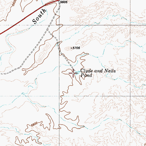 Topographic Map of Clyde and Neils Pond, UT
