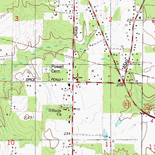 Topographic Map of River of Life Ministries, AL