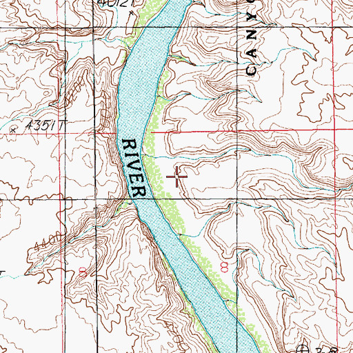 Topographic Map of Coffee Pot Ruins, UT