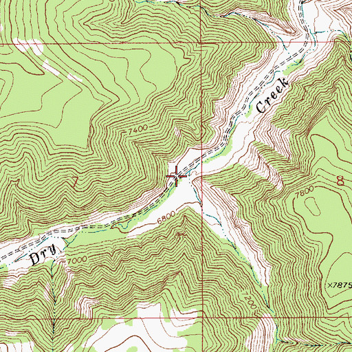Topographic Map of Cold Spring Draw, UT