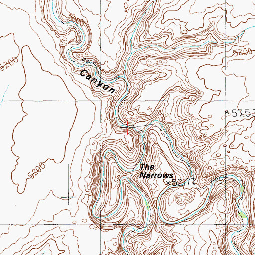 Topographic Map of Collins Canyon, UT