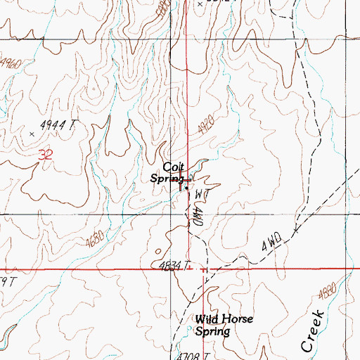 Topographic Map of Colt Spring, UT