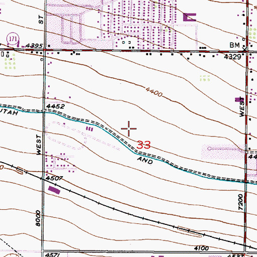 Topographic Map of Copper Hills Elementary School, UT