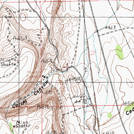 Topographic Map of Corral Canyon, UT