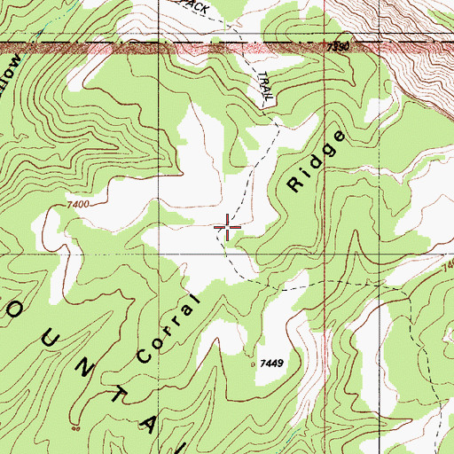Topographic Map of Corral Ridge, UT