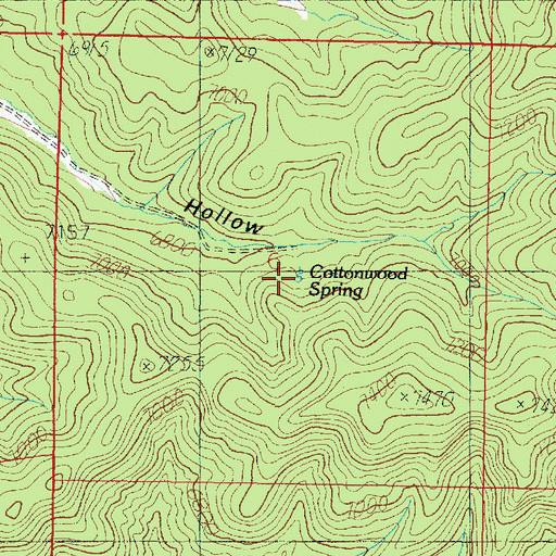 Topographic Map of Cottonwood Spring, UT