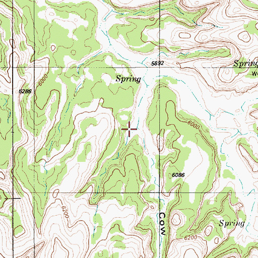 Topographic Map of Cow Canyon, UT