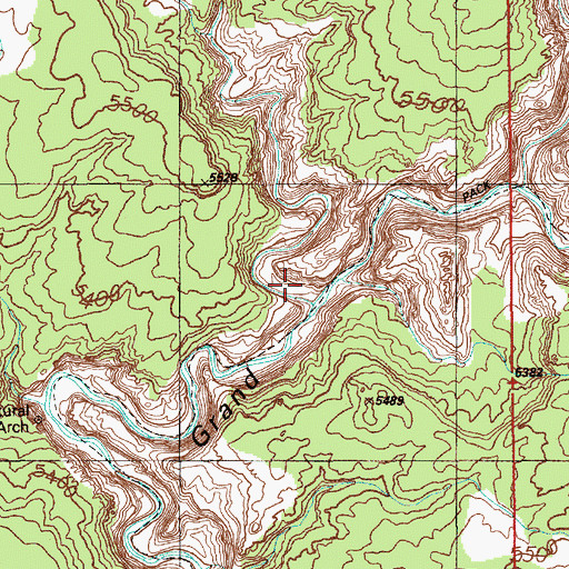 Topographic Map of Cow Trail Canyon, UT