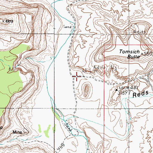 Topographic Map of Cowboy Camp, UT