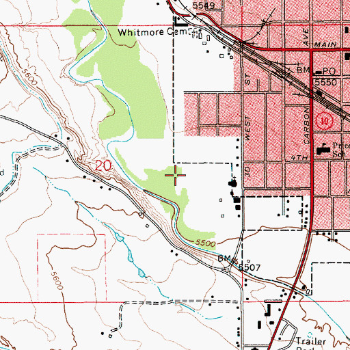 Topographic Map of Creekside Elementary School, UT