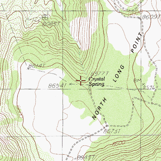 Topographic Map of Crystal Spring, UT
